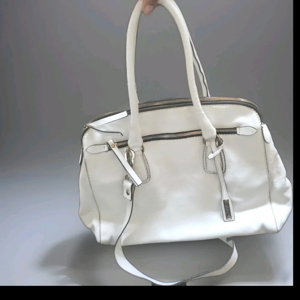 Abro Shopper Double Handle Italian Leather Sachel With Shoulder Strap